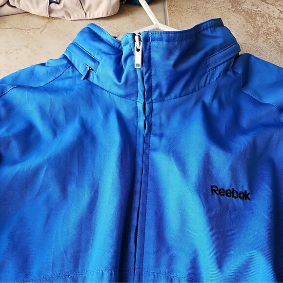 REEBOK Retro Track Jacket Men XL (Woman 2XL) Blue Full Zip Windbreaker Athletic - Picture 3 of 7